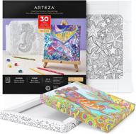 🌊 arteza adult coloring book, 12.1 x 13.5 inches, 30 sheets, ocean illustrations, 215-lb paper, diy coloring sheets foldable into 8 x 8 inches frames, art supplies for relaxation, reflection, and crafting logo