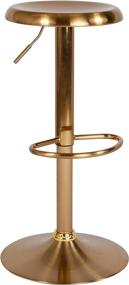 img 3 attached to 🪑 Retro Barstool in Gold Finish with Adjustable Height - Flash Furniture Madrid Series