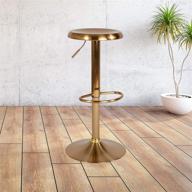 🪑 retro barstool in gold finish with adjustable height - flash furniture madrid series logo