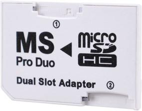 img 3 attached to 📲 UCEC Dual Slot Micro SD/SDHC to Memory Stick Pro Duo Adapter for PSP Sony: Unlock expanded storage on your PSP with this efficient adapter!
