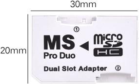 img 1 attached to 📲 UCEC Dual Slot Micro SD/SDHC to Memory Stick Pro Duo Adapter for PSP Sony: Unlock expanded storage on your PSP with this efficient adapter!