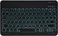 ini totetype super slim portable wireless bluetooth 🔤 backlit keyboard for ipad, android, windows & tablets - black logo