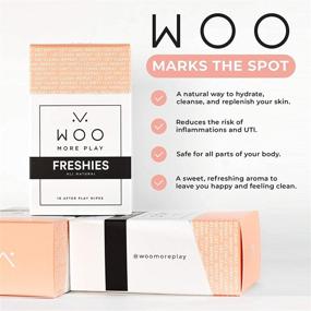 img 1 attached to 🌴 Woo More Play Freshies: Discover the Benefits of All-Natural Feminine Intimacy Towelette Wipes with Coconut Oil and Aloe Vera - Aids in Skin Wellness and UTI Prevention! 100% Vegan and Cruelty-Free - Grab Your 20ct Pack Now!