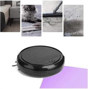 img 2 attached to 🤖 Robotic Vacuum Cleaner and Mop with UV Light, Intelligent Multi-Functional Sweeping Robot, Low Noise Pet Hair and Dust Vacuum for Carpet, Hard Floors, Stains - Black