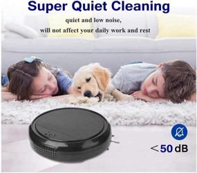 img 1 attached to 🤖 Robotic Vacuum Cleaner and Mop with UV Light, Intelligent Multi-Functional Sweeping Robot, Low Noise Pet Hair and Dust Vacuum for Carpet, Hard Floors, Stains - Black