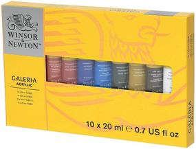 img 2 attached to Набор акриловых красок Winsor & Newton Galeria - 0,7 жидких унций (10 штук в упаковке), набор из 10 штук, размер 7 дюймов.