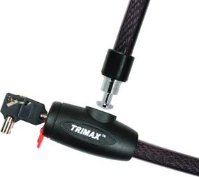 img 1 attached to 🔐 Secure Your Valuables with Trimax Trimaflex Integrated Keyed Cable Lock – 6' L X 20mm TQ2072, Card Packaging, Black