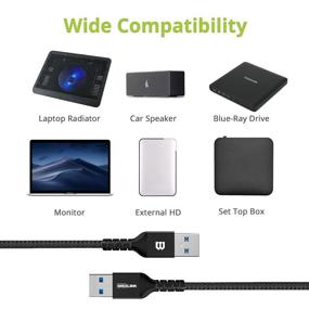 img 3 attached to Кабель BrexLink USB A к USB A 3.0, 2 шт. - 6.6 футов+6.6 футов - мужской к мужскому, совместимый с устройствами - черный