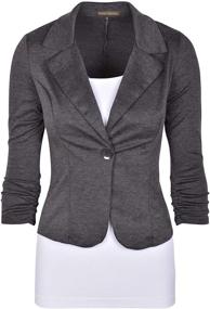 img 3 attached to 👚 Auliné Collection Women's Casual Blazer: Elevate your Style with Chic Women's Clothing