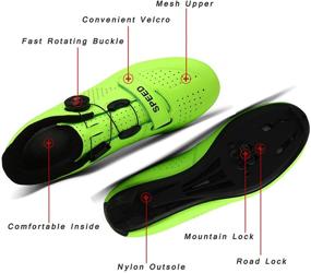 img 1 attached to Cycling Premium Spinning Cleats Comfortable Men's Shoes and Athletic