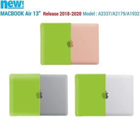 img 2 attached to 🥑 IBENZER MacBook Air 13 inch Case M1 A2337 A2179 A1932 - Avocado Green, Hard Shell + Keyboard Cover + Screen Film - 2018-2021 Retina Display with Touch ID (AT13-AVGN+2)