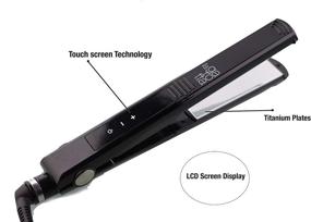 img 3 attached to La Garotta Professional 2 in 1 Hair Straightener and Curling Iron - Touch Screen, Titanium Plates, 1.5 Inch, Digital LCD Display - Instant Heat up to 450 Degrees - Flat Iron with Thermal Pouch