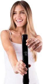 img 1 attached to La Garotta Professional 2 in 1 Hair Straightener and Curling Iron - Touch Screen, Titanium Plates, 1.5 Inch, Digital LCD Display - Instant Heat up to 450 Degrees - Flat Iron with Thermal Pouch