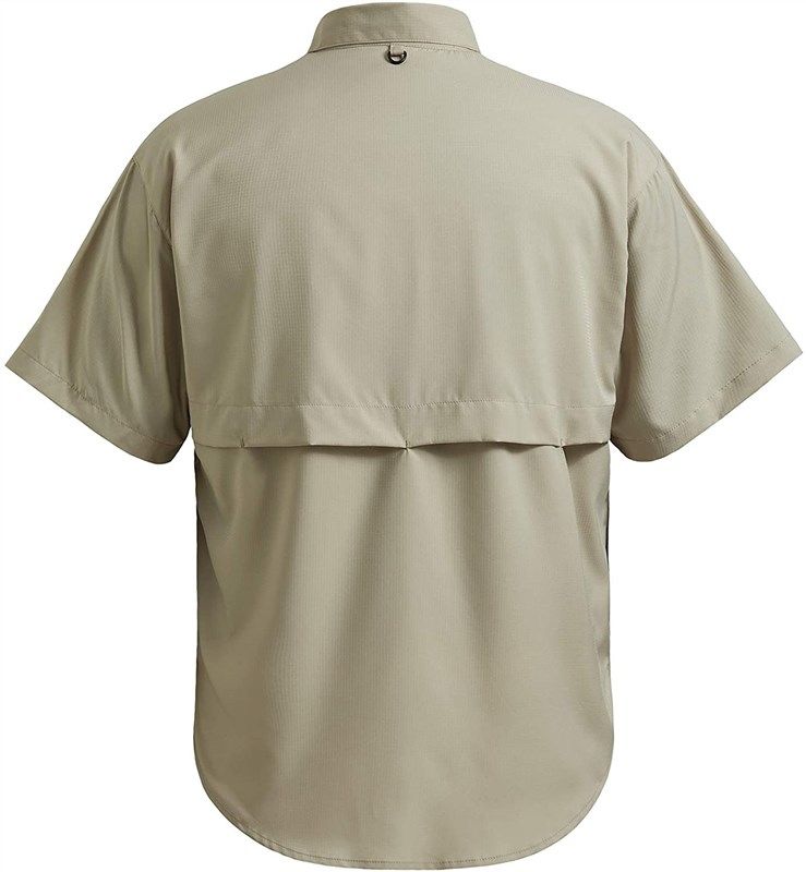 Bassdash UPF 50 Men's Fishing Dress Shirt Button Down Woven Short