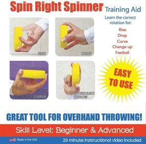 img 3 attached to 🥎 Fastpitch Softball Spinner for Pitcher Overhand Thrower Training, Perfect for Pitching & Throwing, Used by Top Collegiate Programs, 1 Pack - Spin Right Softball Spinner