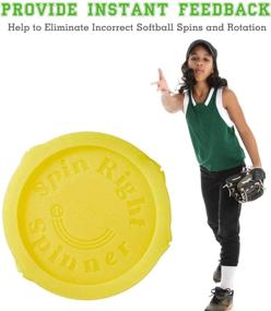 img 1 attached to 🥎 Fastpitch Softball Spinner for Pitcher Overhand Thrower Training, Perfect for Pitching & Throwing, Used by Top Collegiate Programs, 1 Pack - Spin Right Softball Spinner