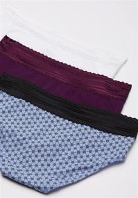 img 3 attached to 🩲 Warner's Women's Blissful Benefits No Muffin Top Hipster Panties - 3 Pack