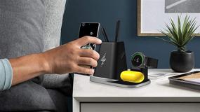 img 2 attached to 🔌 4-in-1 Qi-Certified Wireless Charger: Fast Charging Stand for Samsung Galaxy Watch 4, Active2, Gear S2/S3 Classic, Galaxy Watch CH(SM-R800), Galaxy Buds, Samsung S21/S21 ultra/S20/S10/S7, Z Flip, Z Fold 3