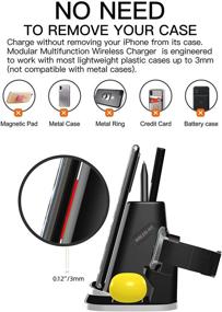 img 1 attached to 🔌 4-in-1 Qi-Certified Wireless Charger: Fast Charging Stand for Samsung Galaxy Watch 4, Active2, Gear S2/S3 Classic, Galaxy Watch CH(SM-R800), Galaxy Buds, Samsung S21/S21 ultra/S20/S10/S7, Z Flip, Z Fold 3