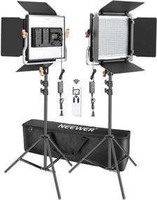 img 4 attached to Neewer 2-Pack Advanced 2.4G 480 LED Video Light Kit with Bag – Dimmable 📸 Bi-Color LED Panel, Wireless Remote, LCD Screen, and Light Stand, Ideal for Portraits and Product Photography