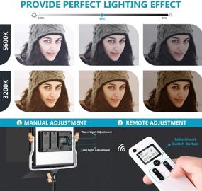 img 2 attached to Neewer 2-Pack Advanced 2.4G 480 LED Video Light Kit with Bag – Dimmable 📸 Bi-Color LED Panel, Wireless Remote, LCD Screen, and Light Stand, Ideal for Portraits and Product Photography
