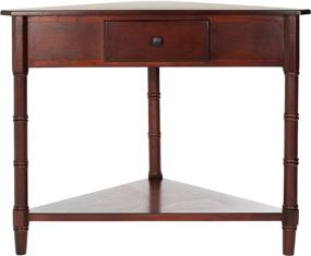 img 2 attached to Safavieh American Homes Collection Gomez Dark Cherry Corner Table: Stylish and Functional Furniture for Your Home