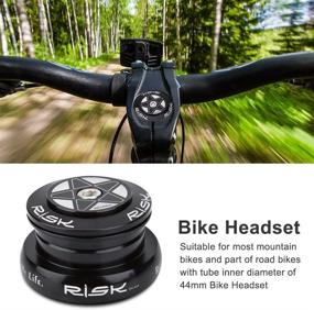 img 1 attached to 🚴 Premium Black Bike Headset External Bearing for 44mm Straight Tube Frame – Unmatched Quality and Performance