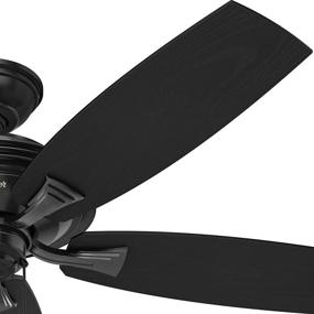 img 3 attached to 🔌 Hunter Rainsford 52-Inch Black Ceiling Fan with Pull Chain Control - Indoor/Outdoor Use