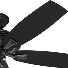 img 2 attached to 🔌 Hunter Rainsford 52-Inch Black Ceiling Fan with Pull Chain Control - Indoor/Outdoor Use