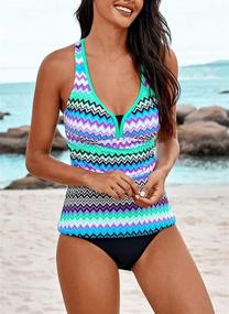 img 1 attached to 👙 Stylish Lovezesent Tankini Swimwear: Racerback Swimsuits for Women's Swimwear & Cover Ups