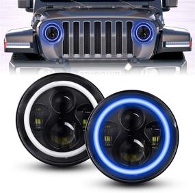 img 4 attached to Headlights Compatible Wrangler 1997 2019 Headlamps