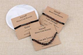 img 2 attached to 🎁 Unique Morse Code Bracelets: Perfect Christmas Birthday Gifts for Her - Unveiling Secret Messages with Wood Bead Jewelry