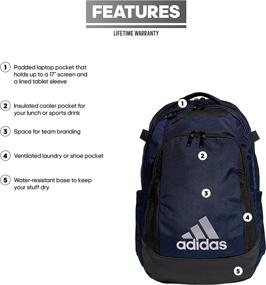 img 3 attached to Adidas 5 Star Team Backpack - Black Casual Daypack for Better SEO