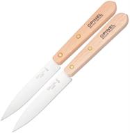 набор овощных ножей "opinel" - два ножа, лезвие из нержавеющей стали с ручкой из бука. логотип