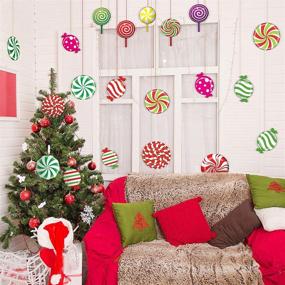 img 1 attached to 🍬 Colorful Candy Cutouts: 30 Peppermint Stickers for Festive Xmas Candy Party Decor and Bulletin Boards