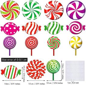 img 3 attached to 🍬 Colorful Candy Cutouts: 30 Peppermint Stickers for Festive Xmas Candy Party Decor and Bulletin Boards