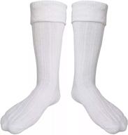 🧦 authentic scottish white kilt hose socks for men - sizes m, l, xl, 2xl logo