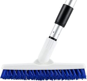 img 4 attached to 🧹 Telescopic Grout Cleaner Brush with Tough Bristles for Kitchen, Shower, Tub, and Tile Surfaces - by ELITRA HOME (Swivel Grout Scrubber)