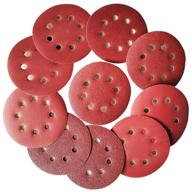 🪚 xtyml 100 pcs sanding discs 5 inch 8 holes hook and loop: versatile grit assortment for random orbital sander logo