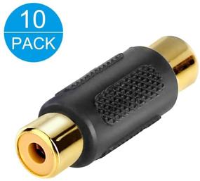 img 3 attached to Улучшите связь с аудио и видео с помощью адаптера Electop 10 Pack Gold RCA Female to Female Coupler Adapter