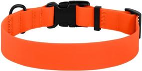 img 1 attached to 🐾 Waterproof Adjustable Dog Collar - Colorful Pet Collars for Small, Medium, Large Dogs & Puppies in Pink, Black, Blue, Mint Green, and Orange