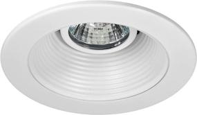 img 4 attached to 🔆 NICOR Lighting 4 inch White Recessed Baffle Trim for MR16 Bulb (14002): Enhanced Lighting Solution for Residential or Commercial Spaces