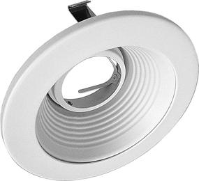 img 1 attached to 🔆 NICOR Lighting 4 inch White Recessed Baffle Trim for MR16 Bulb (14002): Enhanced Lighting Solution for Residential or Commercial Spaces