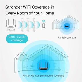 img 1 attached to 🔥 Обновленный маршрутизатор TP-Link AC1200 Archer A6 Smart Dual-Band MU-MIMO Wireless Wi-Fi - идеальное соединение по непобедимой цене!