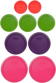 img 4 attached to 6/7 Cup Fuchsia Pyrex (2) 7402-PC, 4 Cup Purple Pyrex (3) 7201-PC, 2 Cup Lawn Green Pyrex (2) 7200-PC, 1 Cup Red Pyrex (2) 7202-PC Replacement Food Storage Lids