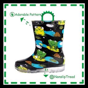 img 1 attached to 🌧️ OUTEE Cute and Functional Lightweight Waterproof Rain Boots for Toddlers and Kids