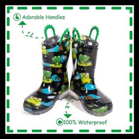 img 3 attached to 🌧️ OUTEE Cute and Functional Lightweight Waterproof Rain Boots for Toddlers and Kids