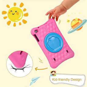 img 1 attached to 📱 AWOW Funtab 701 Kids Tablet with Android 10 Go, iWawa Pre-Installed, 2.4G WiFi, 1024x600 Touchscreen, Adjustable Kid-Proof Case & Active Pen (7 inch-iWawa-216-Pink)