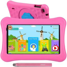 img 4 attached to 📱 AWOW Funtab 701 Kids Tablet with Android 10 Go, iWawa Pre-Installed, 2.4G WiFi, 1024x600 Touchscreen, Adjustable Kid-Proof Case & Active Pen (7 inch-iWawa-216-Pink)