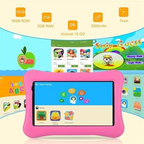 img 3 attached to 📱 AWOW Funtab 701 Kids Tablet with Android 10 Go, iWawa Pre-Installed, 2.4G WiFi, 1024x600 Touchscreen, Adjustable Kid-Proof Case & Active Pen (7 inch-iWawa-216-Pink)